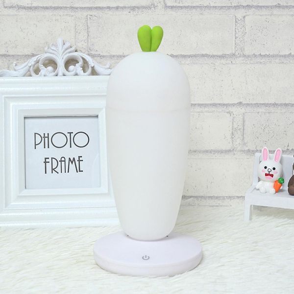 

brelong touch творческий carrot shape night light girl спальня прикроватная спящая night light белый / розовый / оранжевый