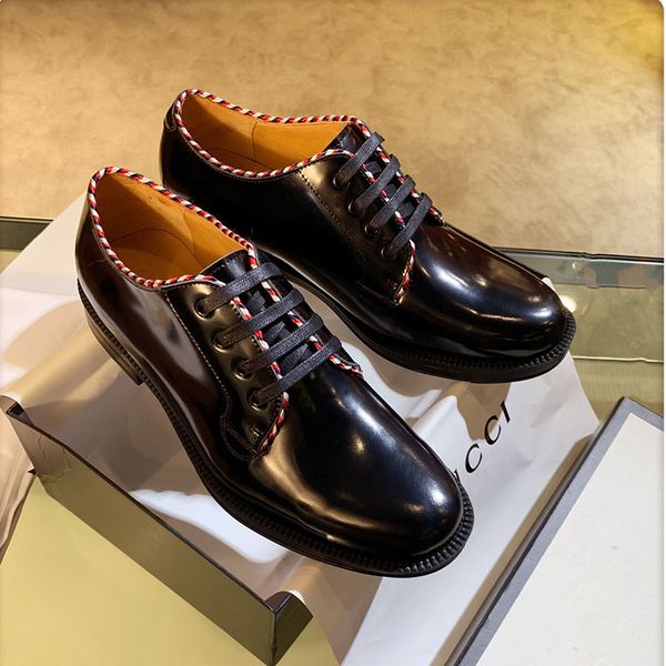 

лучшее качество роскошные модные мужские туфли свадебная вечеринка классическая повседневная обувь рельефная кожа модные туфли размер 38-45, Black