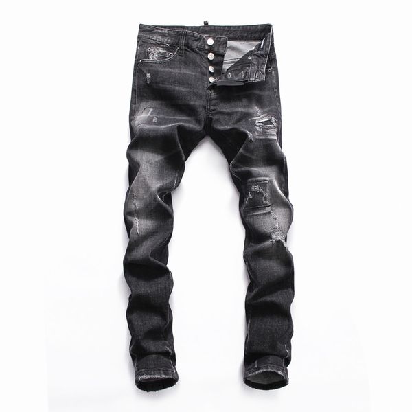 

2020 designer men jeans brand jeans mens casual hole shorts washed old patch pants motorcycle mens skinny jeans mens pants, Blue