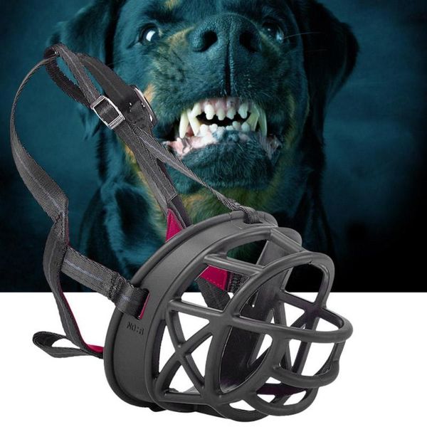 Acheter Fournitures Colliers Harnais Pour Animaux Leads Muselière Réglable En Plastique Anti Bark Bite Chew Arrêter La Bouche Sangles Formation