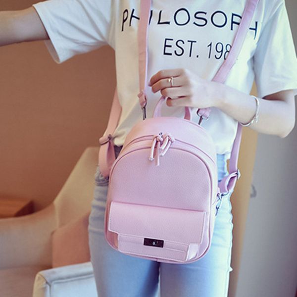 

2020 new women's backpack mini cute small backpack fashion ladies zipper