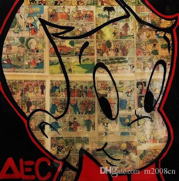 

alec monopoly brainwash oil painting on canvas modern abstract handpainted urban art wall art decor richie rich multi sizes g182