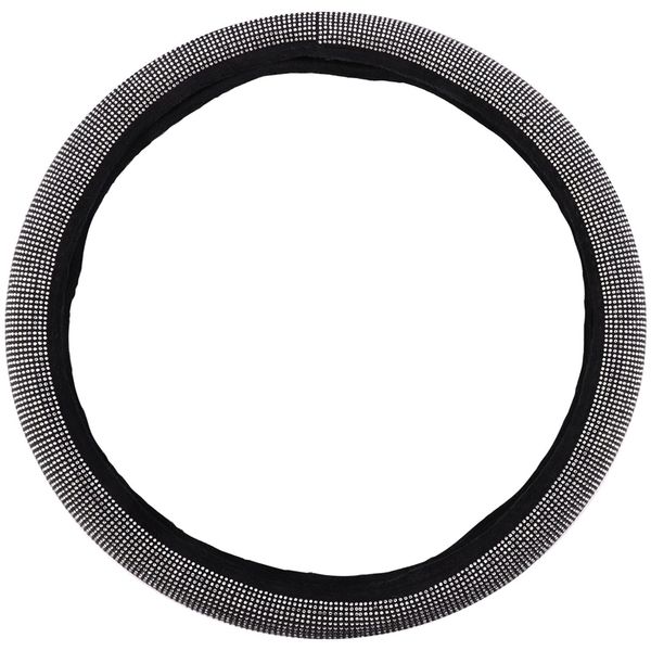 

leather steering wheel cover with crystal rhinestones for girls,lady universal fit 38cm