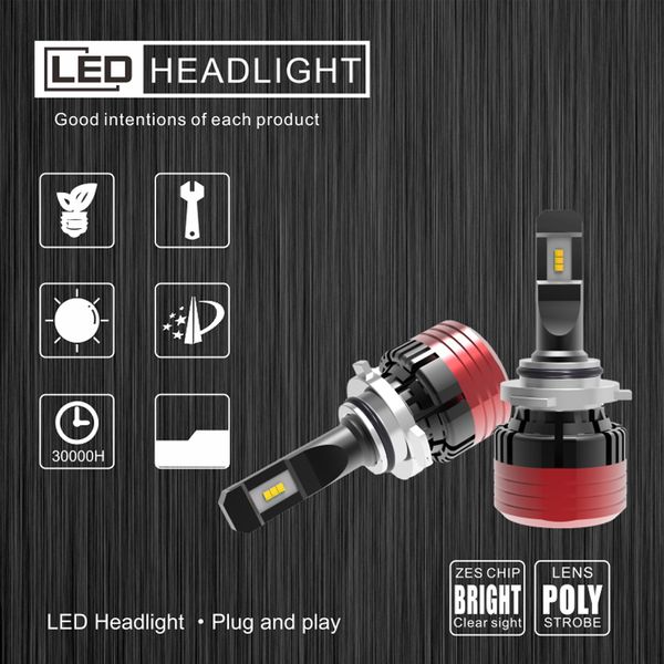 

zes led h4 9003 led car hi/lo beam 6000k 6500k bright white light auto headlight d1s d2s d3s d4s h1 h7 h8 h11 9005 9006 hb3 hb4