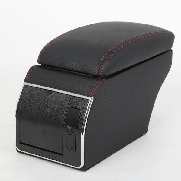 

для kia soul 2010 2011 2012 2013 кожи автомобилей interior центр запчастей консоль подлокотник box авто подлокотников хранения с usb