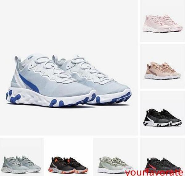 

new react element 55 87 running shoes for men women white royal red triple black orange peel mens trainer sports sneakers runners