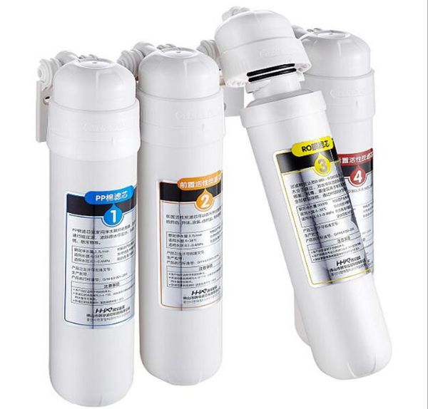 

новый 4piece высокого качества 1/4" pp 50gpd ro мембрана gac t33 активированный уголь для фильтров воды очиститель воды системы обратного ос