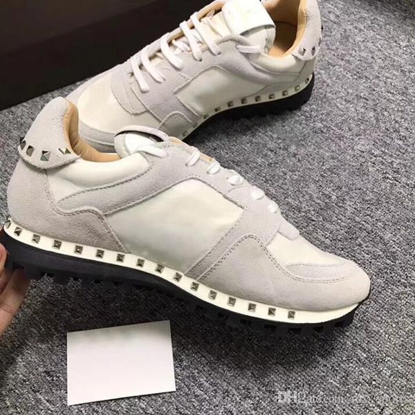 

white studs sneakers camo suede studded camouflage rock runner sneaker shoes for women,men stud casual r sale eu36-46, Black