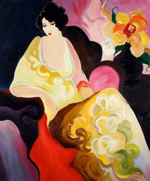 

itzchak tarkay nouvelles фигурация главная произведения искусства современный портрет сеньоры ручной работы картины маслом на холсте вогнута