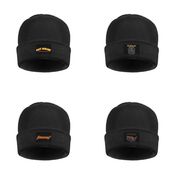 

мода сообщение malone стони эластичный мягкие часы beanie hat классические шляпы 1 bud light рэпер желтый альбом знак, Blue;gray