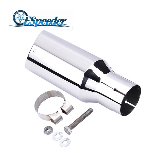 

speedwow car exhaust muffler tip pipe car styling 2.5" inlet 4" outlet stainless steel for exhaust pipe 63mm or 60mm universal