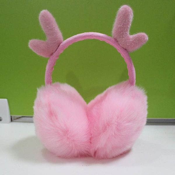 

новизна симпатичные antlers меховые зимние наушники для девочек теплый наушники ear warmer подарки для детей крышка уши супер мягкий плюш ух, Blue;gray