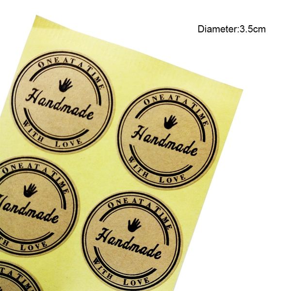 

100 шт / много ручной работы с любовью наклейки урожай крафт бумага наклейки этикетки diy ручной работы для подарка торт выпечка герметизаци