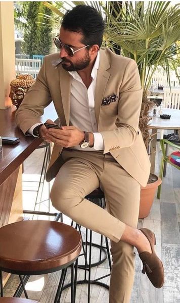 

fashion two buttons champagne groom tuxedos notch lapel men suits 2 pieces wedding/prom/dinner blazer (jacket+pants+tie) w917, Black;gray