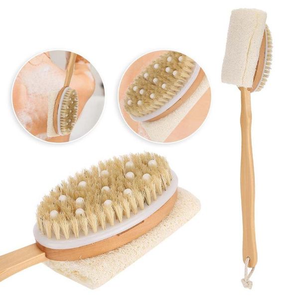 

genuine natural loofah bath brush soft brush hair body skin cleansing shower massage