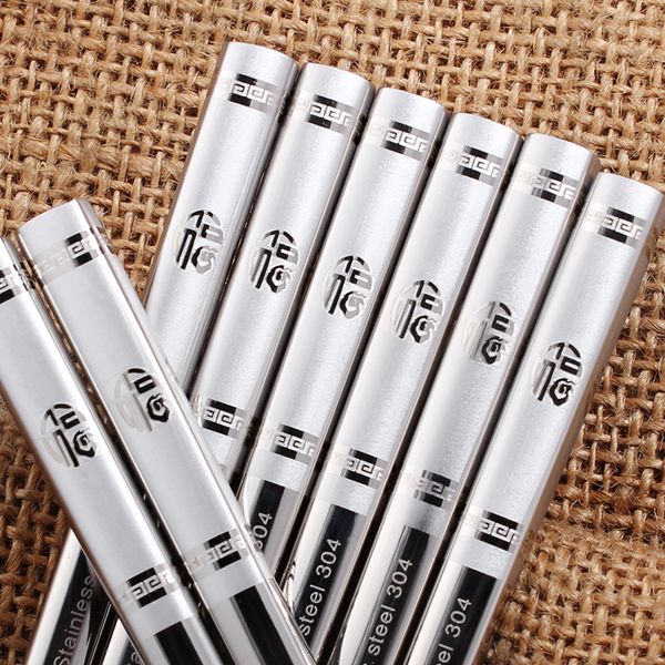 

jueqi 304 stainless steel chinese chopsticks wheat straw portable travel chopsticks kids reusable food sticks for sushi 1 pair