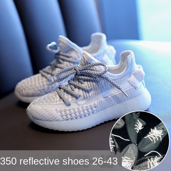 

children's girls sky star coconut 2020 children's coconut sneakers sports mesh sports shoes luminous shoes, Black