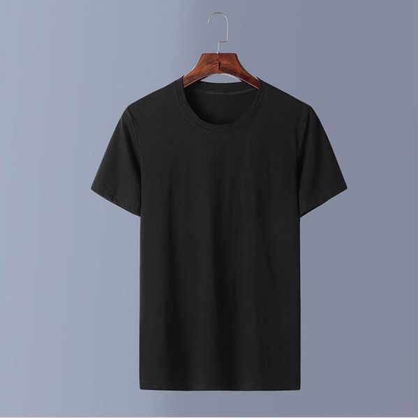 

2020 new fp20663 summer men t shirt stretch o-collar mens t shirt solid color short sleeved t-shirt for male men tights slim tshirt, White;black