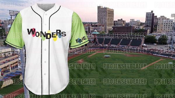 

мужские 2021 erie seawolves 25-годовщину которой то, что вы делаете чудеса кино basbeall джерси женщин молодежи sttiched, Black