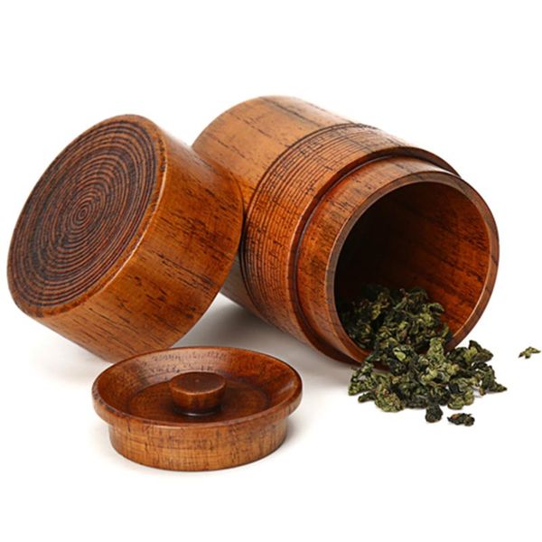 

деревянный бак чая ручной работы kung fu tea set портативный путешествия хранение чая candy nut coffee bean порошок в штучной упаковке seale