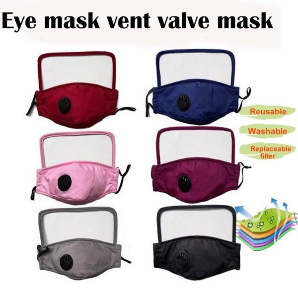 

в наличии 2 в 1 с Eye Shield Washable 2 слоя хлопка маски для лица с щелевым PeopleCotton Face Mask Защитная маска FY9078