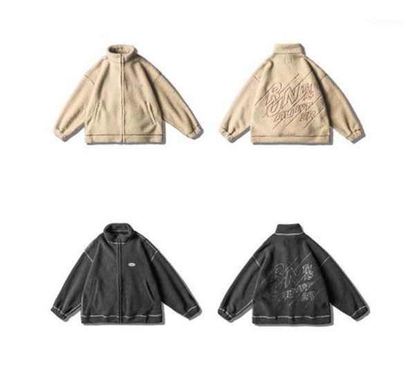 

plush jackets vintage long sleeve mens womens fashion outerwear couple winter warm coats solid color mens, Black;brown