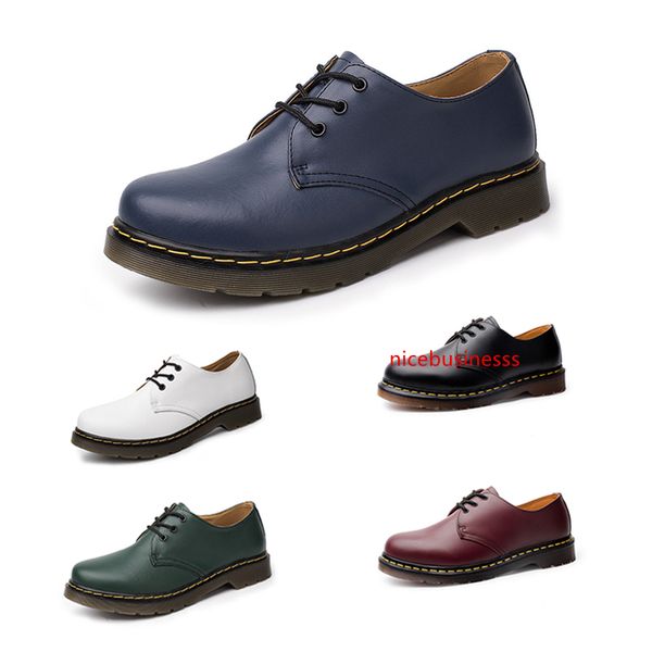 

new no-brand low-shoes martin for men women boots british tooling style black white red green blue shoes size 38-45