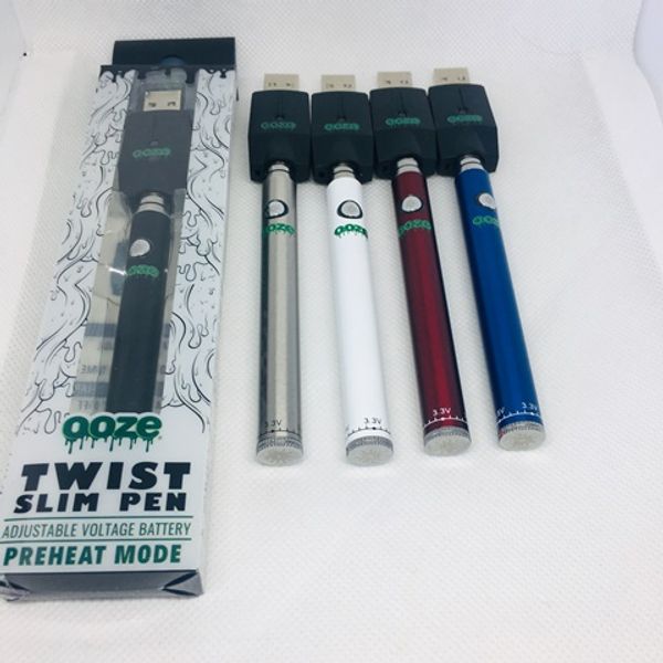 

Ooze twi t preheating battery 320mah charger kit bottom twi t variable voltage preheat bud touch vape battery 510 thick oil cartridge ooze