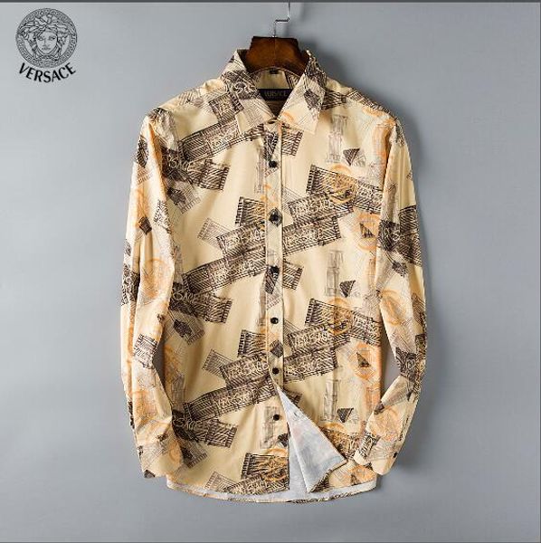 

Бренд мужской бизнес повседневная рубашка мужская с длинным рукавом полосатый sli