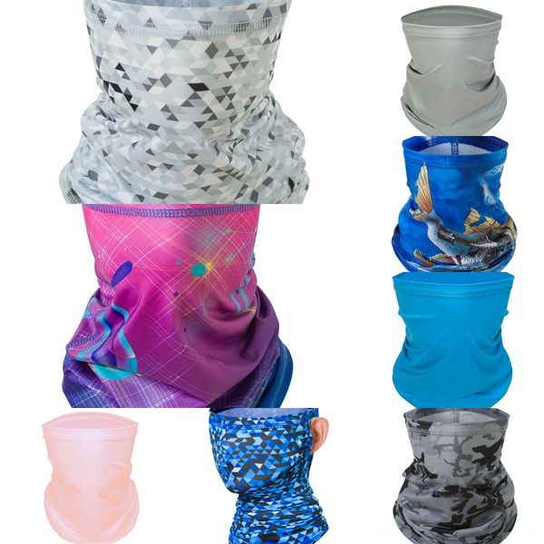 

qjitj ice silk scarf mask american flag masks breathable ear scarf windproof riding outdoor protetive mask face party supplies, Black