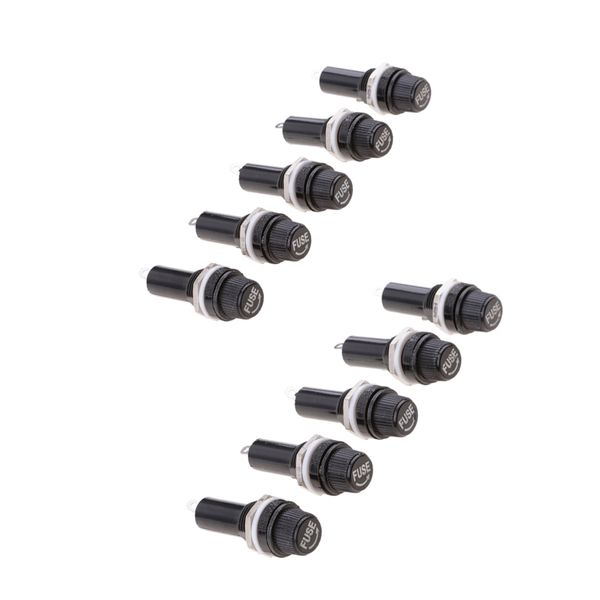 

10 pieces chassis/panel mount glass tube fuse holder socket base