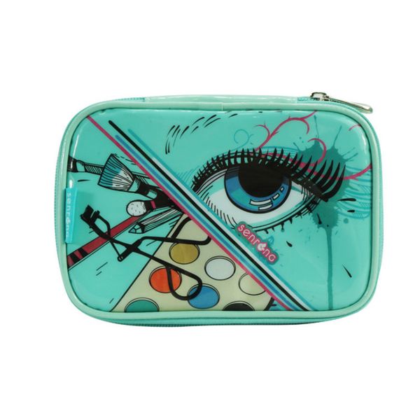 

cute blue print girl makeup bag makeup organizer bag