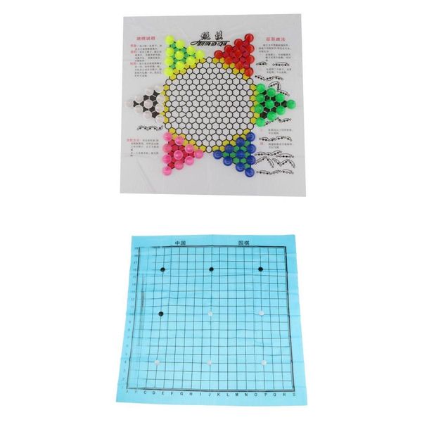 

folding chinese checkers jumping chess chequers + go chess classicstrategy board game