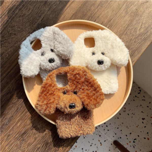 

Новый дизайнер плюша милый щенок мобильный телефон случае для Iphone 11 Pro Max X 7 8 Plus iPhon