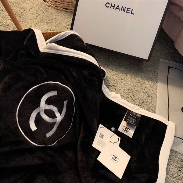 

women's classic style fashion brand blanket cotton embroidery black color blankets soft home textiles sgipping