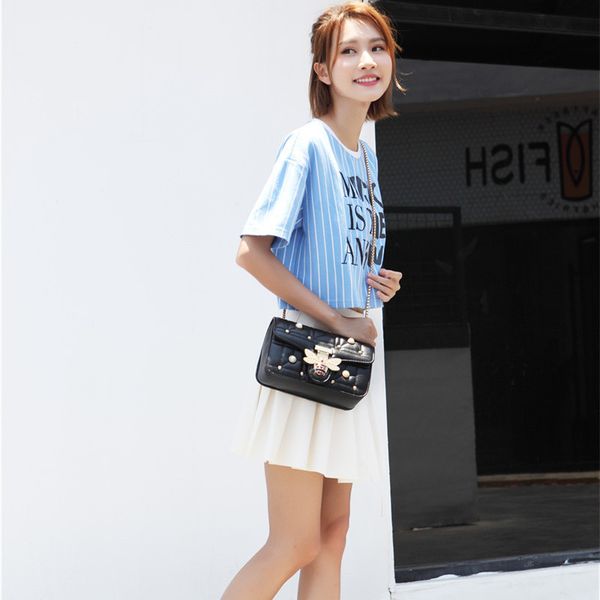 

Hot Ins Super Fire Design Bag Female 2020 Fashion Luxury Bee Bag Mini Designer Diamond Chain Crossbody Bag