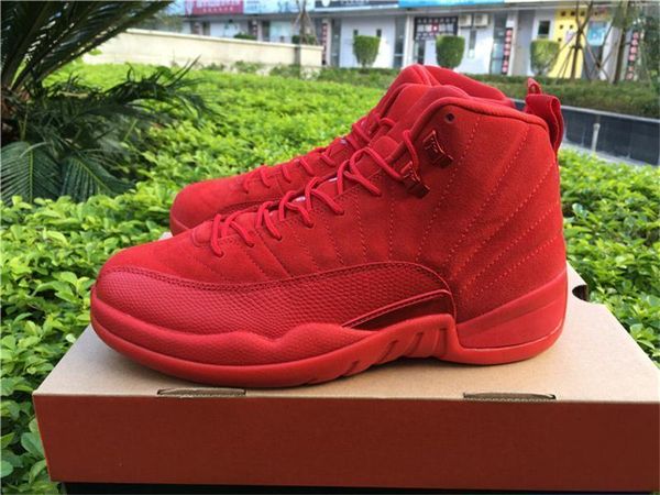 

2020 release authentic 12 gym red 12s gym red 130690 -601 casual shoes for men real carbon fiber ar12j sports sneakers, Black