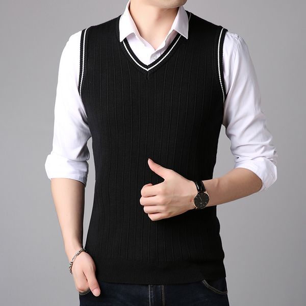 

wholesale 2018 new autumn selling men's fashion casual warm nice sweater l8361, Black;white