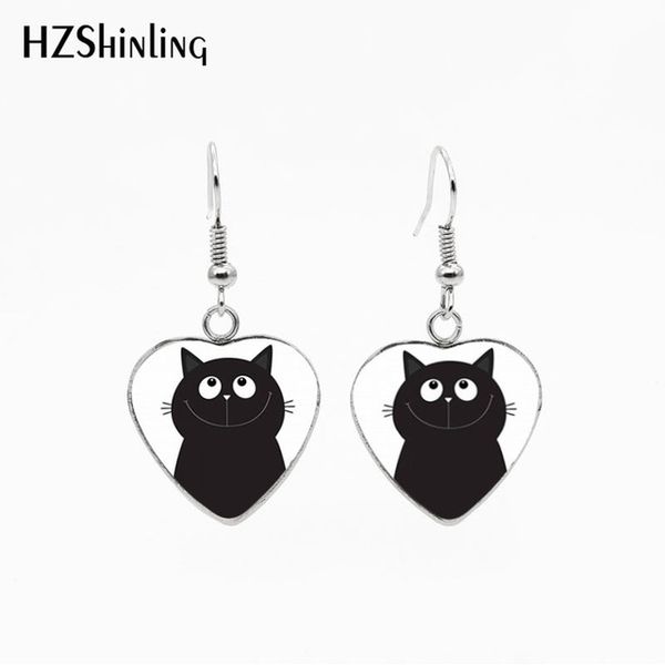 

wholesale little cute black grey fish hook earrings animal lover fashion dangle earrings wires glass jewelry, Silver
