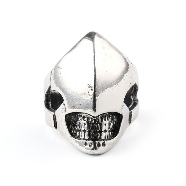 

2020 designer europe and america film and television peripheral men's heteromorphic alloy ring punk skull personality jewelry, Silver