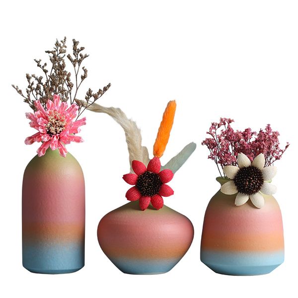 

colorful pastoral vase flower holder home soft decor outfit gift for girl birthday gift girls home decoration cute ceramic vases