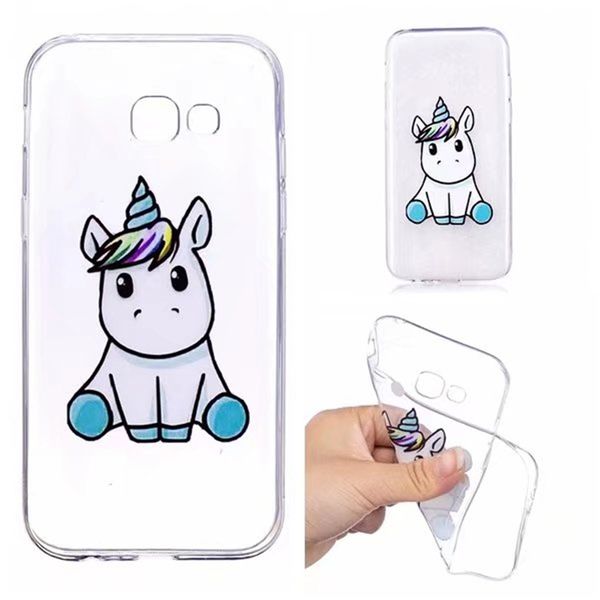 

чехол для samsung galaxy a5 (2017) / a520 прозрачный узор назад единорог мягкий tpu