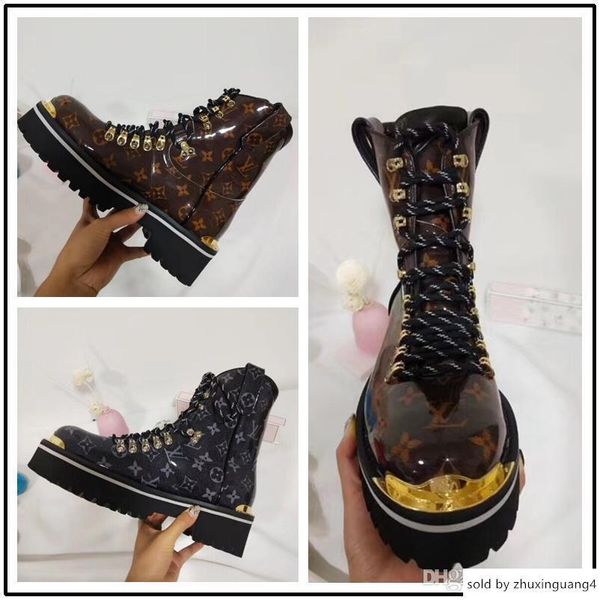 

Men new luxury platform uede leather ankle boot fa hion women breathable wearable martin boot black white brown