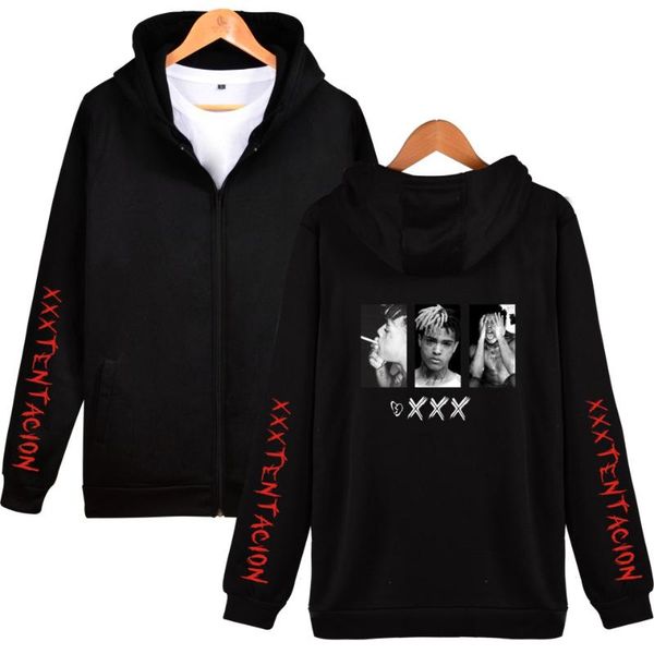 

xxxtentacion kopo толстовки толстовка hipster high street зима женщины / мужчины молния печати мода kpop удобный прохладный молния, Black