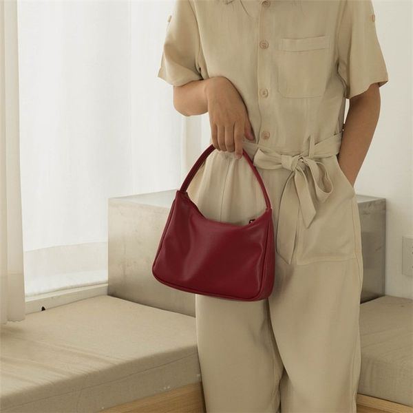 

2019 solid pu black underarm bag leisure simple one shoulder women's bag diagonal straddle