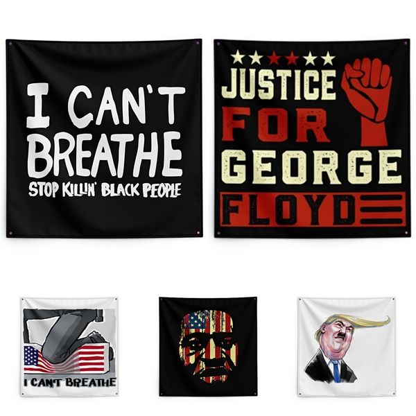 

150*150cm i cant breathe blanket george floyd printing tapestry black lives matter household wall banner #qa75562