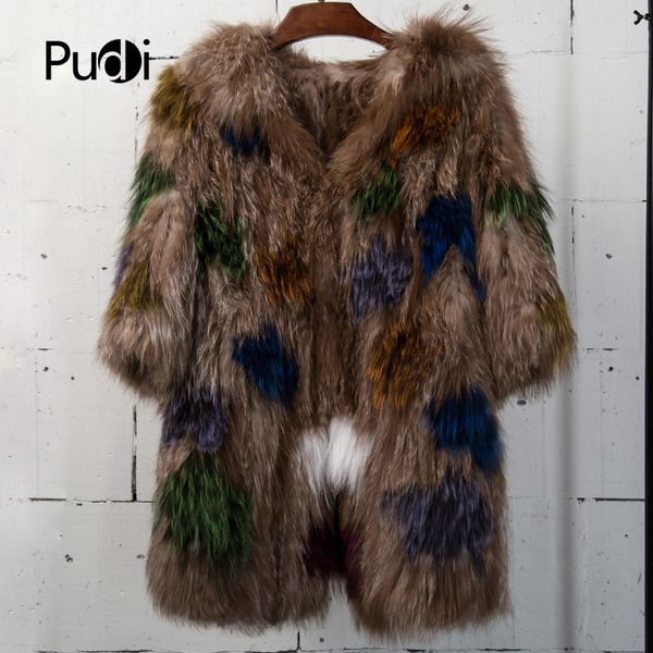 

ct7039 winter new women real fur coat sweater jacket, Black