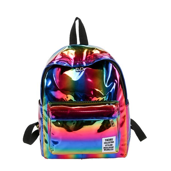

holographic backpack women bag laser silver backpack for girls bag school travel college rucksack mochilas mujer 2019