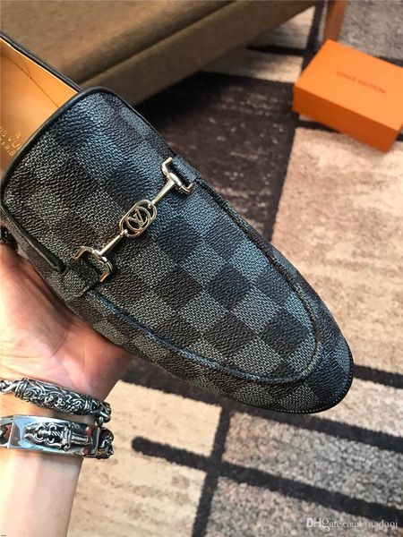 

19ss роскошные бренды кожа оксфорд обувь для мужчин мода металлическая пряжка бизнес платье мокасины формальные свадебные туфли zapato charo, Black