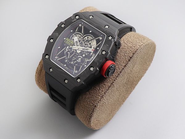 

kv наручные часы автоматические часы циферблат rm35-02 углеродного волокна амортизатор водонепроницаемый 100м мужчин механические часы часы, Slivery;brown